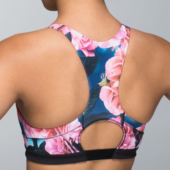 Lululemon Top Speed Secret Garden Sports Bra Size 8 - Picture 3 of 8